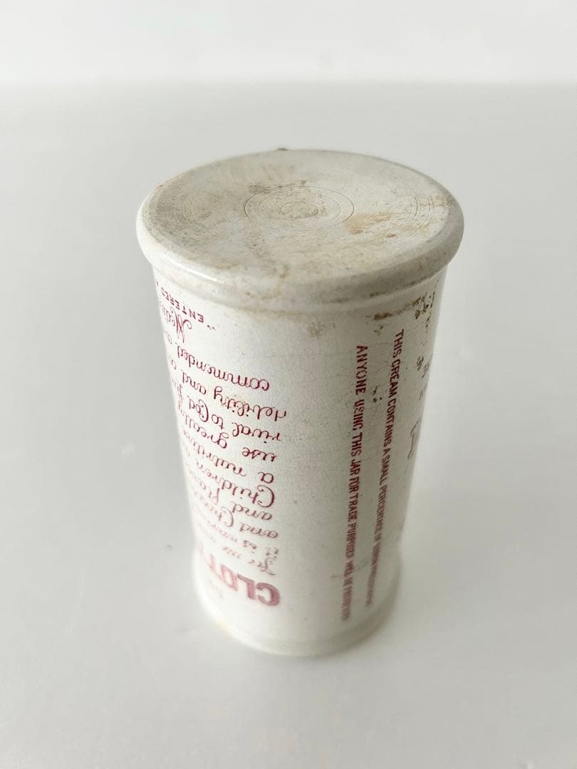 【イギリスアンティーク】クロテッドクリームポット　CLOTTED　CREAM