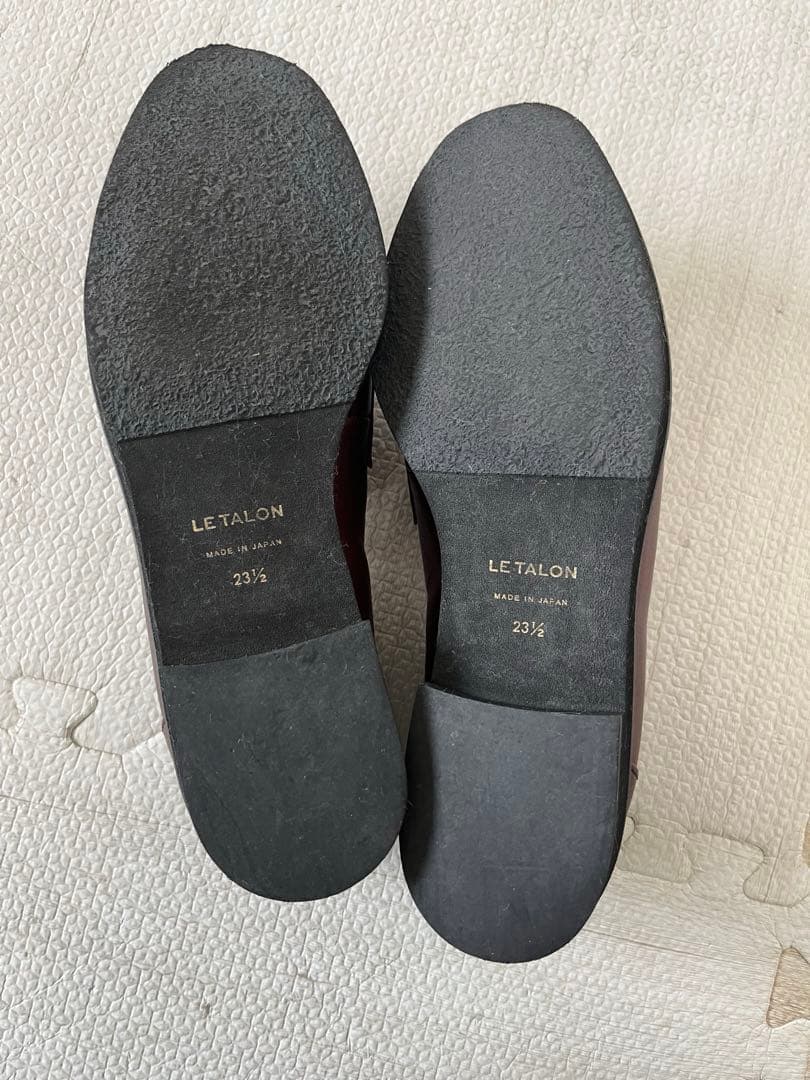 ルタロン　レザーメタルモチーフローファー　ブラウン　牛革　日本製