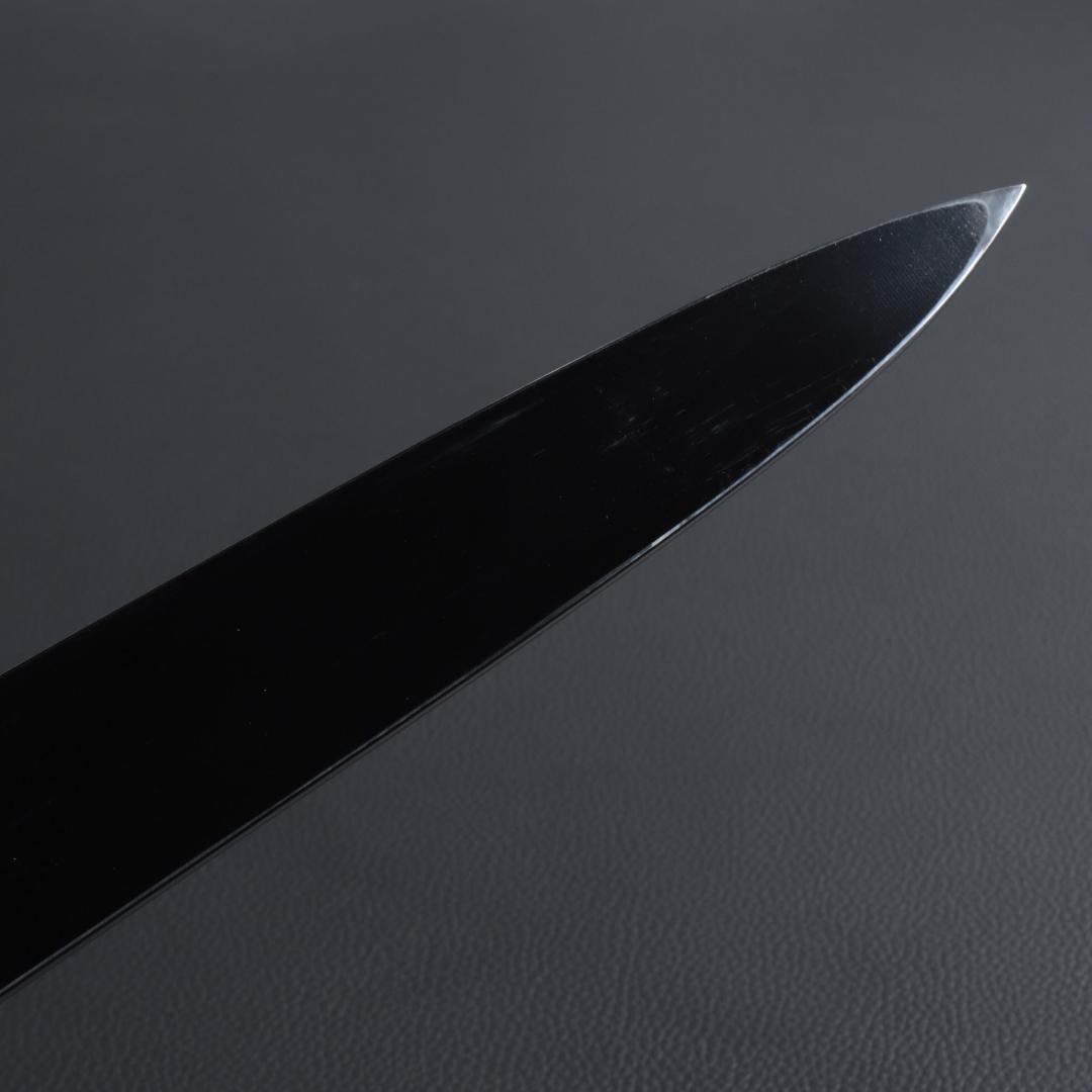 9041梵静刃物 極薄柳刃包丁 厚み1.7mm鏡面仕上げ 尺 黒檀黒水牛角八角柄