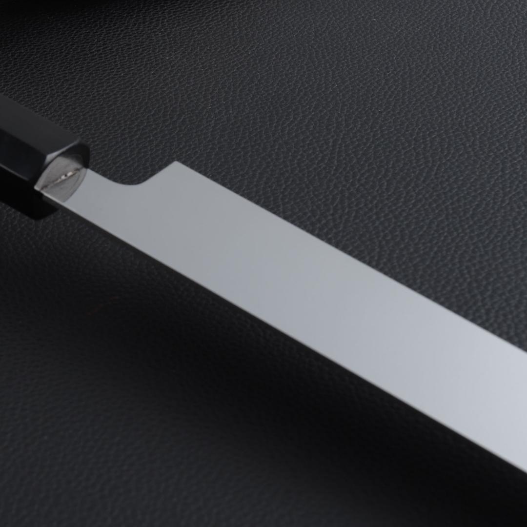 9041梵静刃物 極薄柳刃包丁 厚み1.7mm鏡面仕上げ 尺 黒檀黒水牛角八角柄