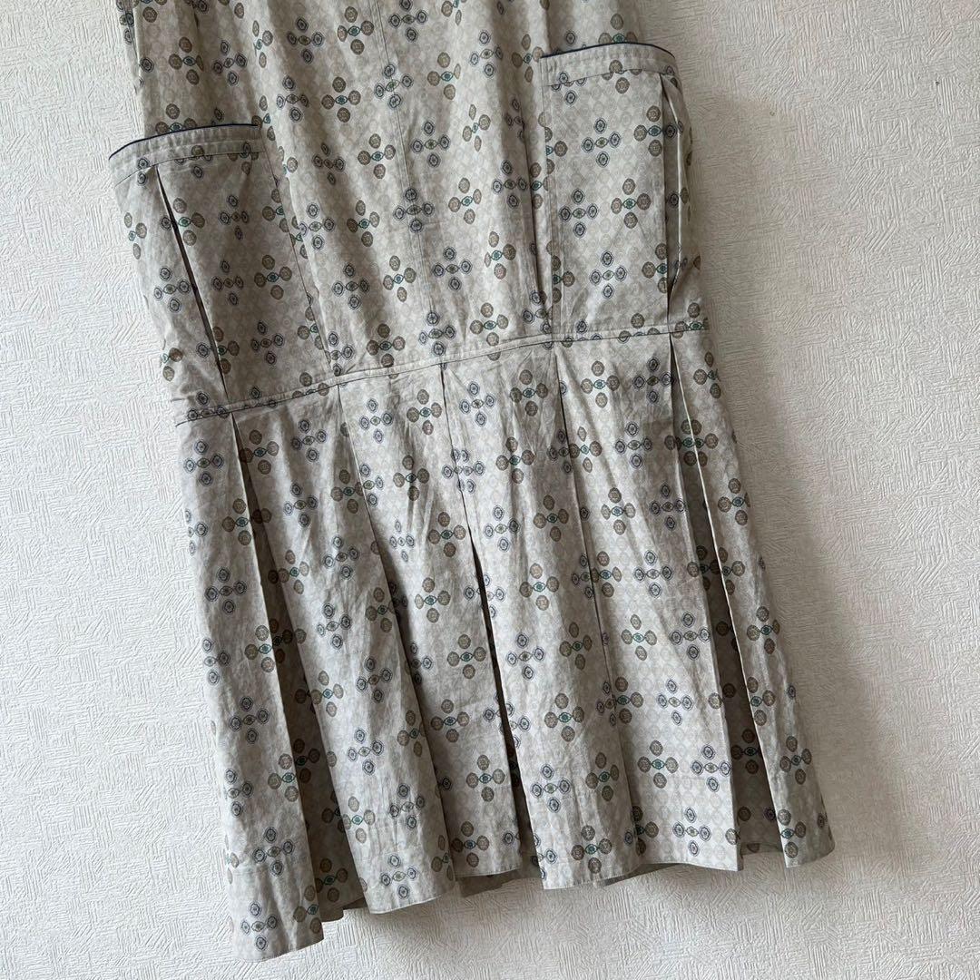 JUN MIKAMI 23SS ノースリーブプリントワンピース ベージュ