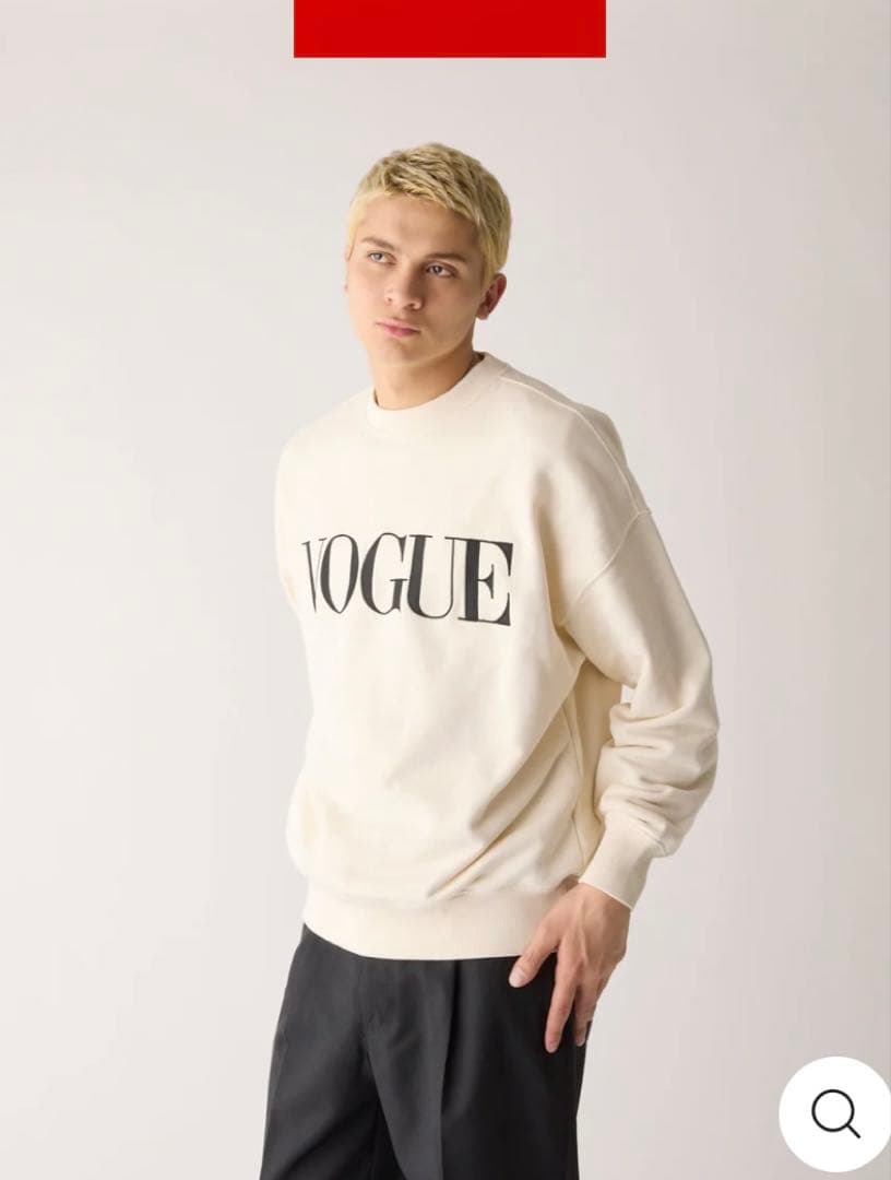 文太さま専用　新品　VOGUE ロゴ刺繍スウェット　クリーム　Sサイズ