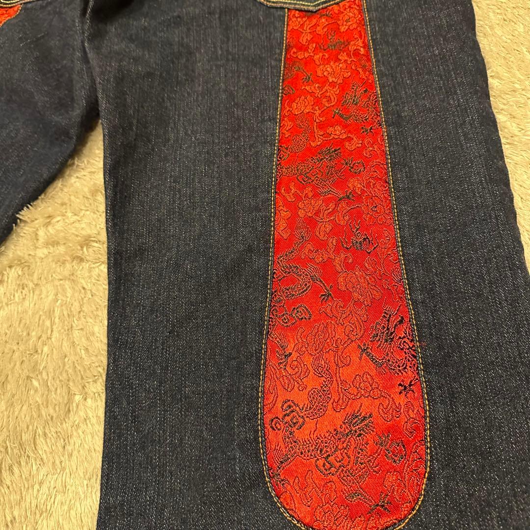 希少　DOGTOWN ドッグタウン　黒龍　デニム　パンツ　メンズ　W32 刺繍