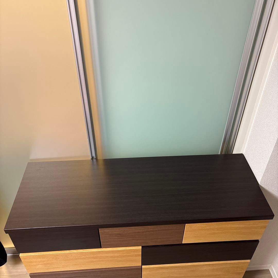 ニトリ　 ローチェスト　幅120cm　モダンデザイン　カレナ