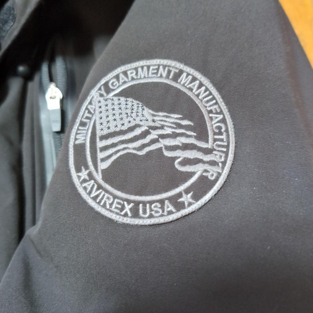 AVIREX フード付きダウンジャケット M ブラック