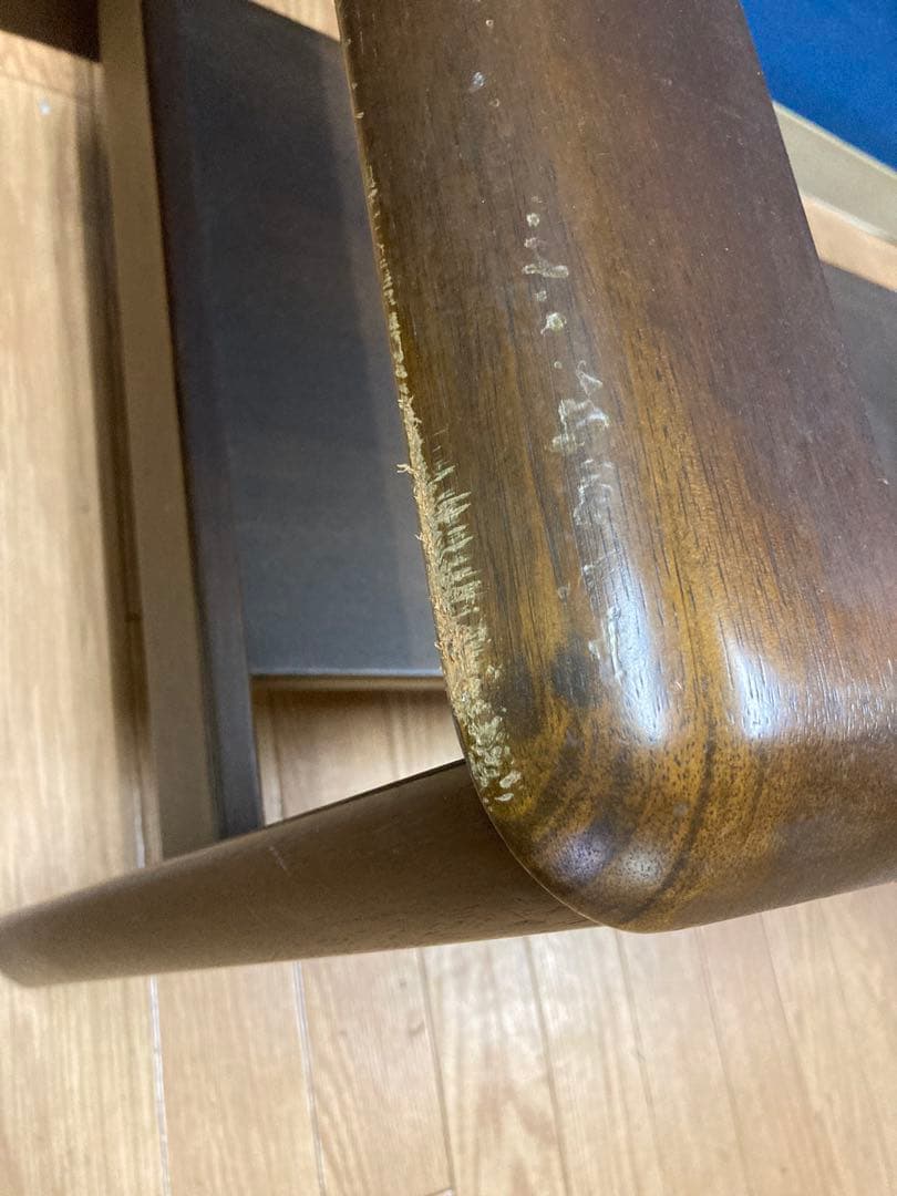 マルニ　ガラステーブル　センターテーブル　アンティーク調　レトロ　木製　茶系