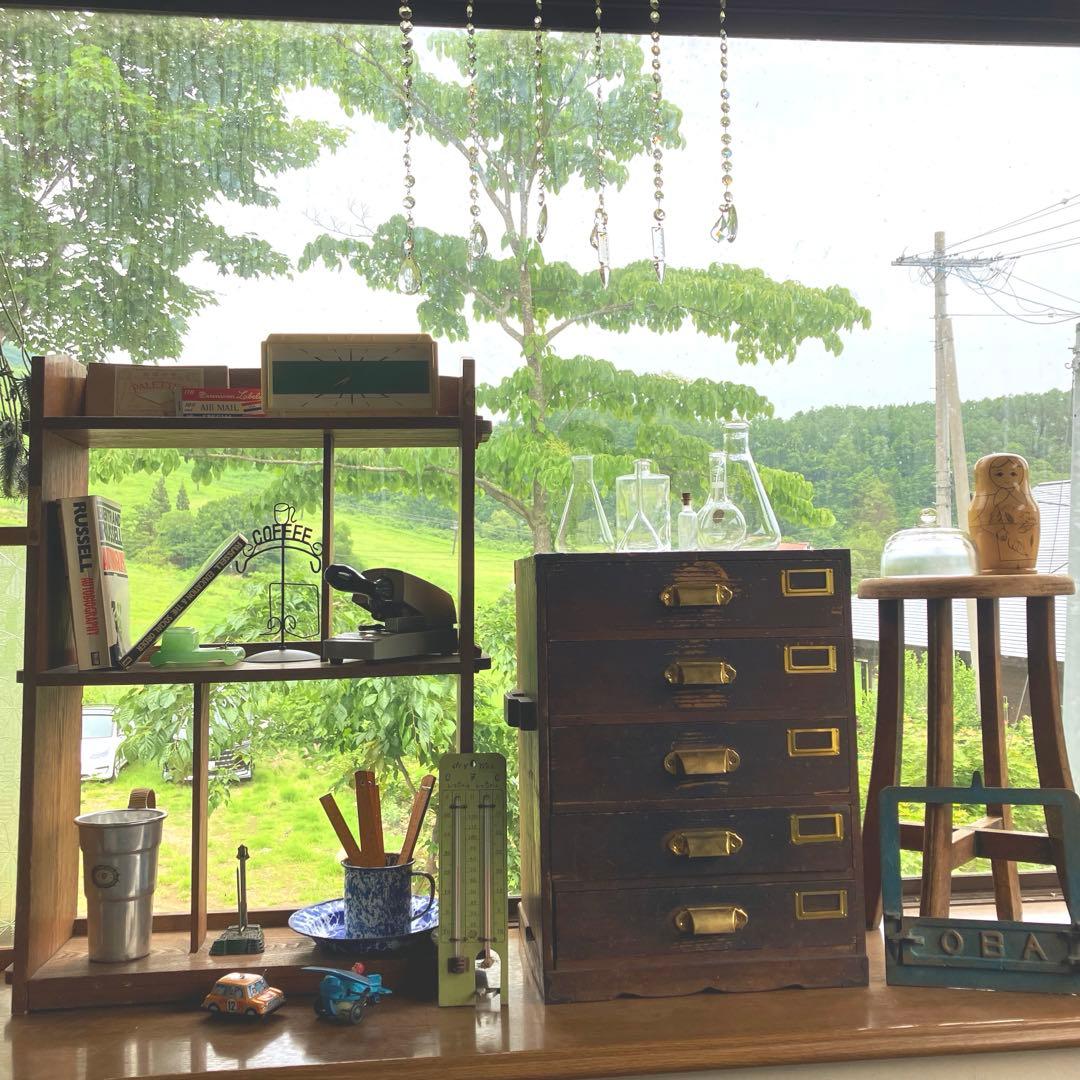 昭和レトロ 本棚 小棚 ラック 木製 本棚 楔 くさび オープンラック 当時物