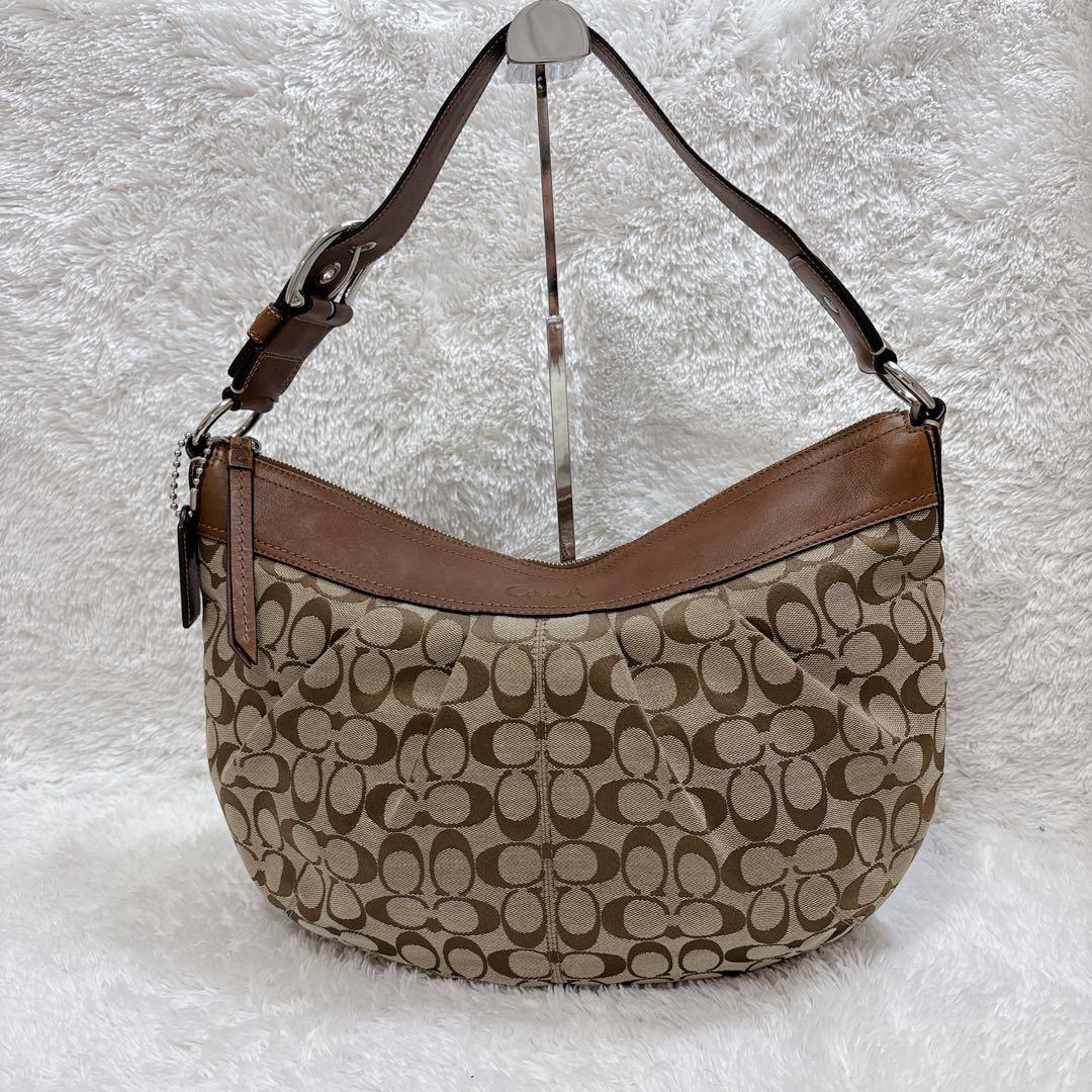 Coach コーチ シグネチャー柄 ホーボー ワンショルダーバッグ