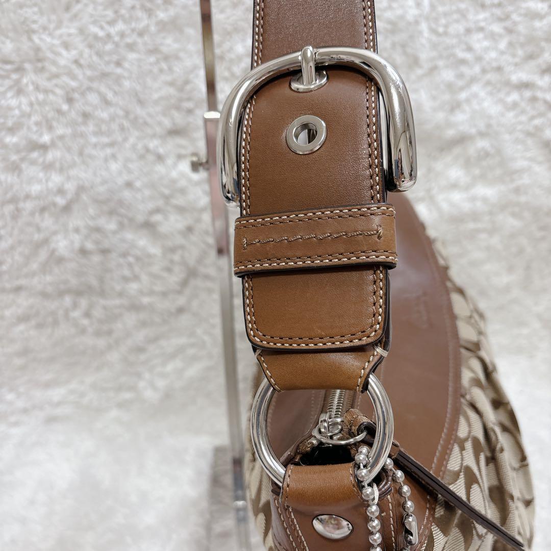 Coach コーチ シグネチャー柄 ホーボー ワンショルダーバッグ