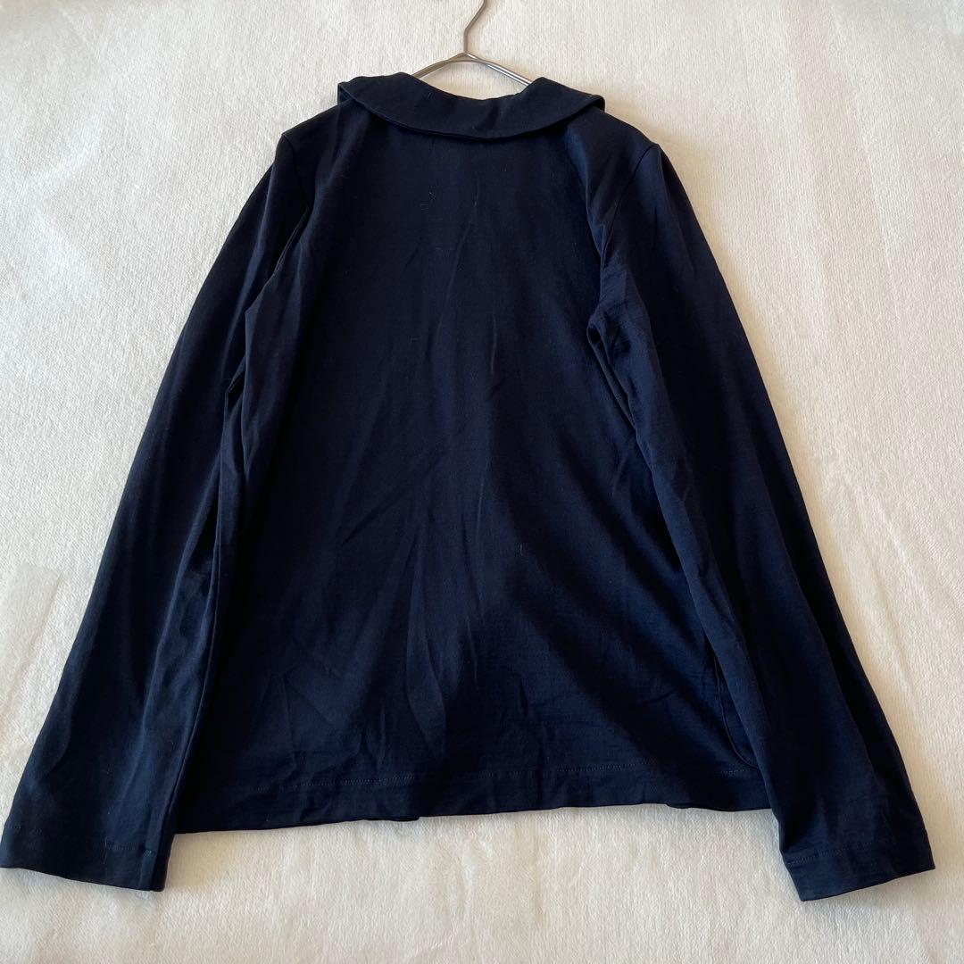 希少《ロードシャンブル コムデギャルソン》丸襟シャツ スカラップ ネイビー 秋冬