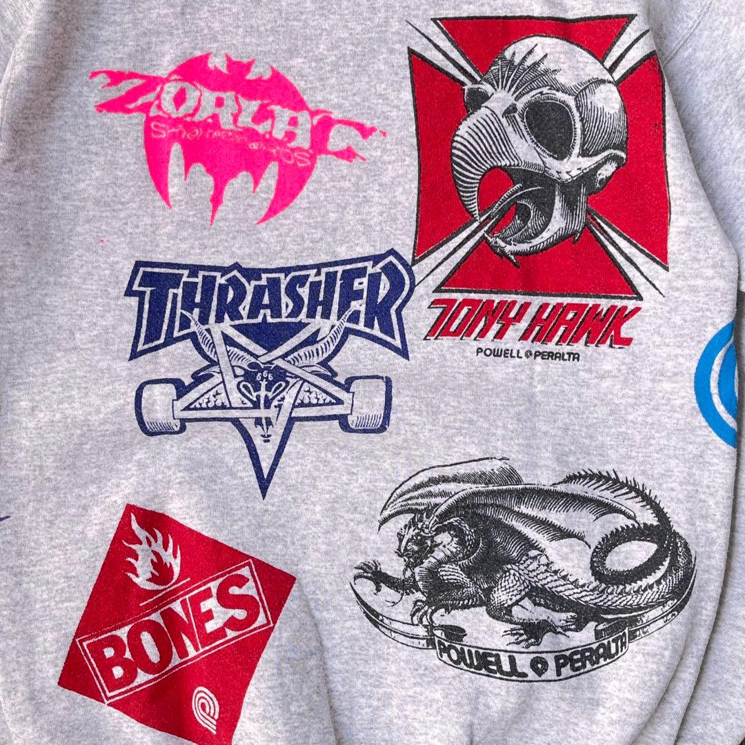 オールドスケート ブートレグ マルチプリント スウェット レア