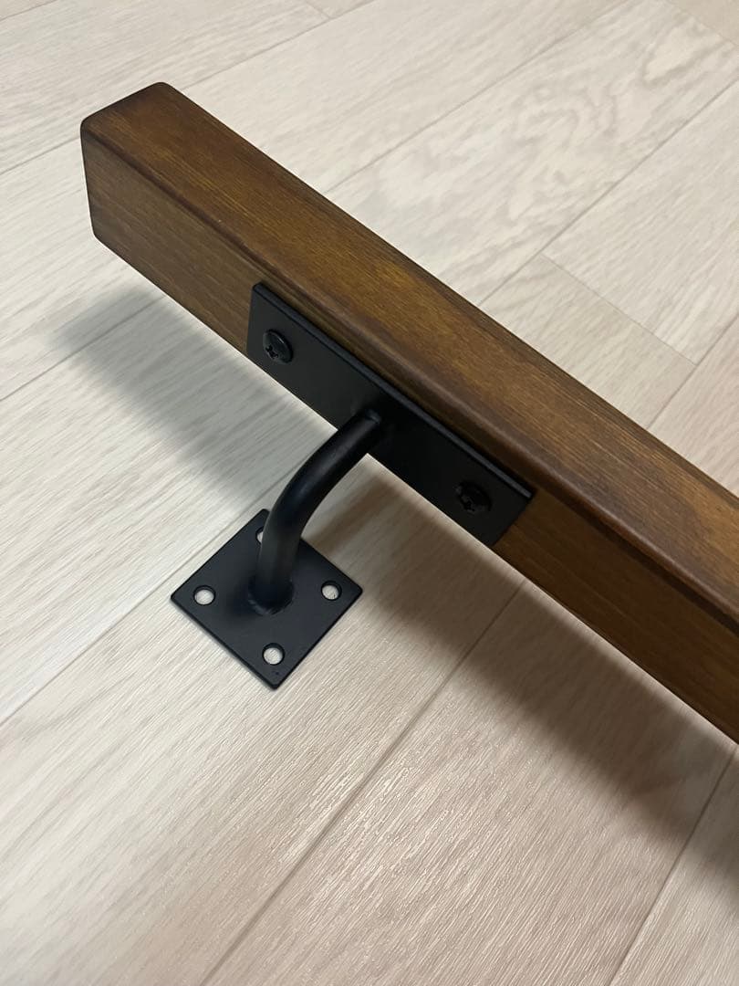 ウッド手摺り 80cm 階段手すり 壁手すり 木とアイアン