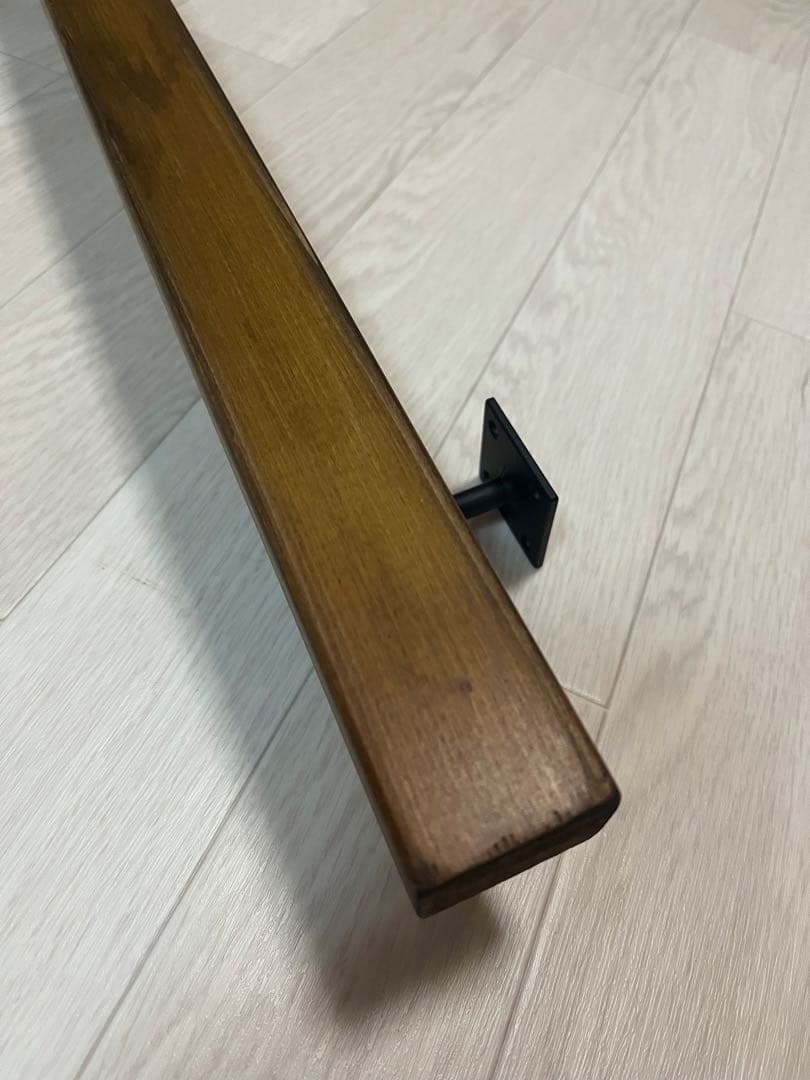 ウッド手摺り 80cm 階段手すり 壁手すり 木とアイアン