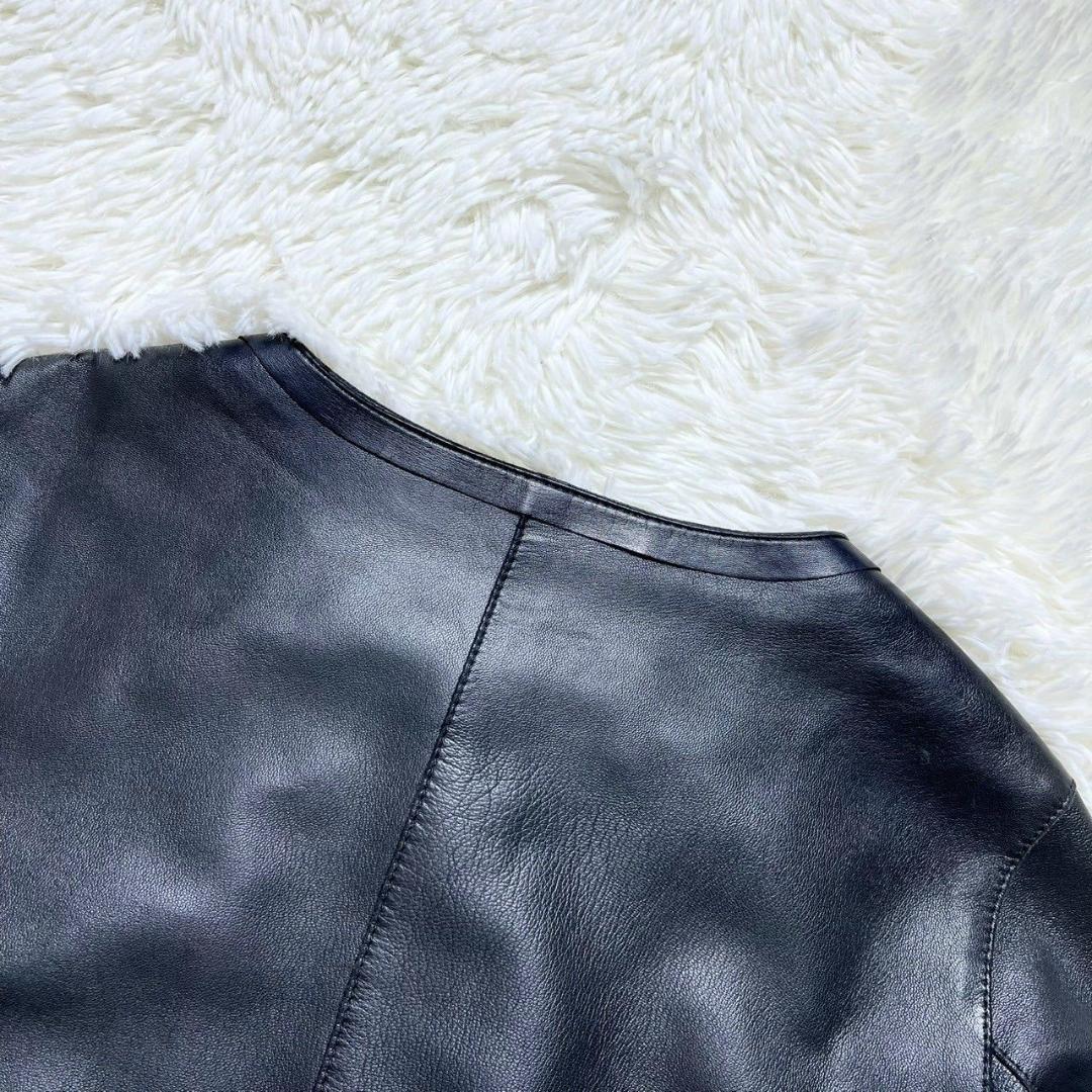 ドゥロワー ブルゾン 羊革 ラムレザー ブラック Ｍサイズ