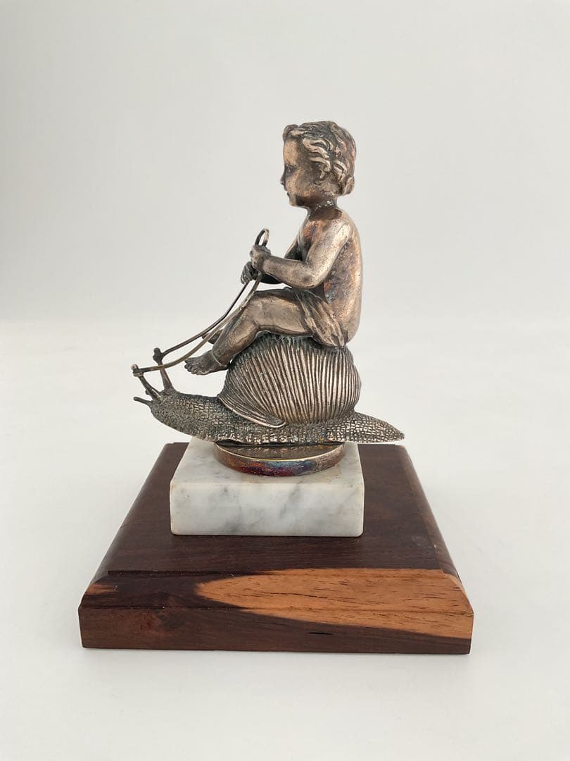 Cupid on a shell,1920FRANCE.カタツムリに乗った天使