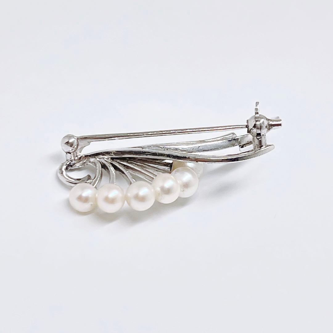 MIKIMOTO ミキモト パール　ブローチ　ヴィンテージ シルバー