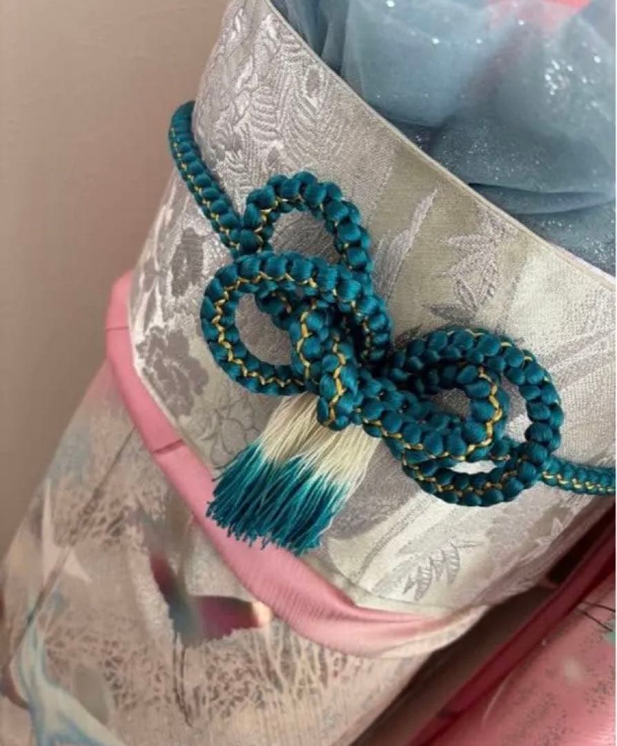 豪華振袖フルセット　ユニコーン　ピンクとシルバー 鶴　成人式に