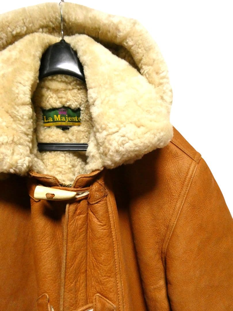 オーバーシルエット＆ビッグサイズ！リアルムートンダッフルパーカーMコート