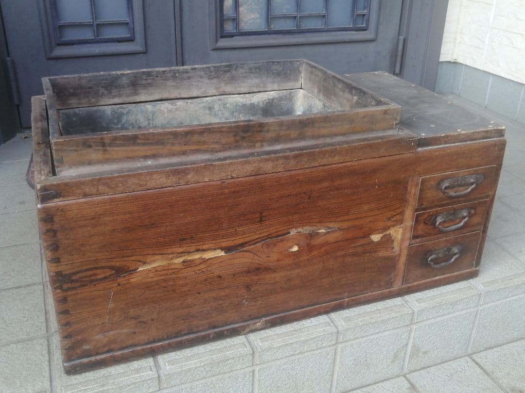 アンテイーク 明治 大正 長火鉢