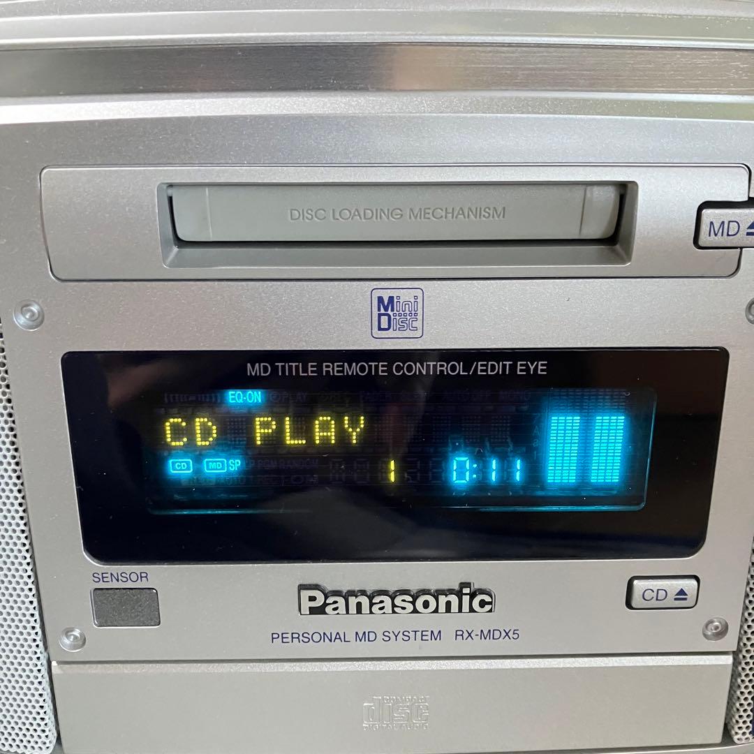 Panasonic RX-MDX5 MD/CD ラジオ シルバー MDプレイヤー