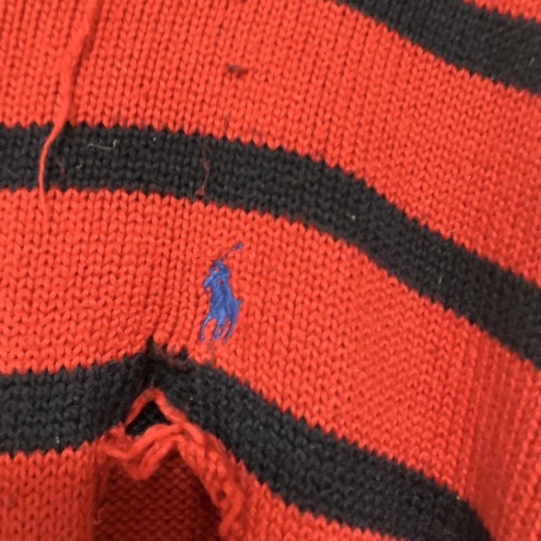 ポロ　ラルフローレン　ボーダー　ダメージ加工