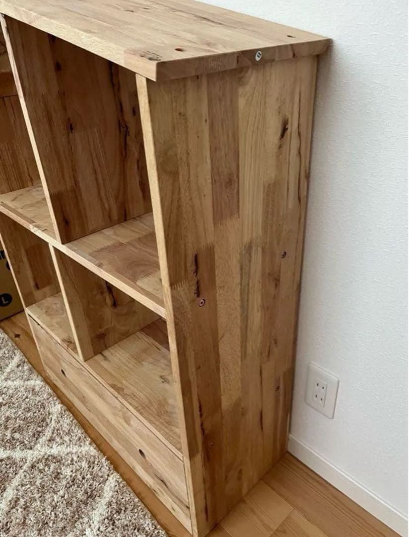 美品　三角屋根　シェルフ本棚　収納棚オープンシェルフ　子ども部屋　ナチュラル木製