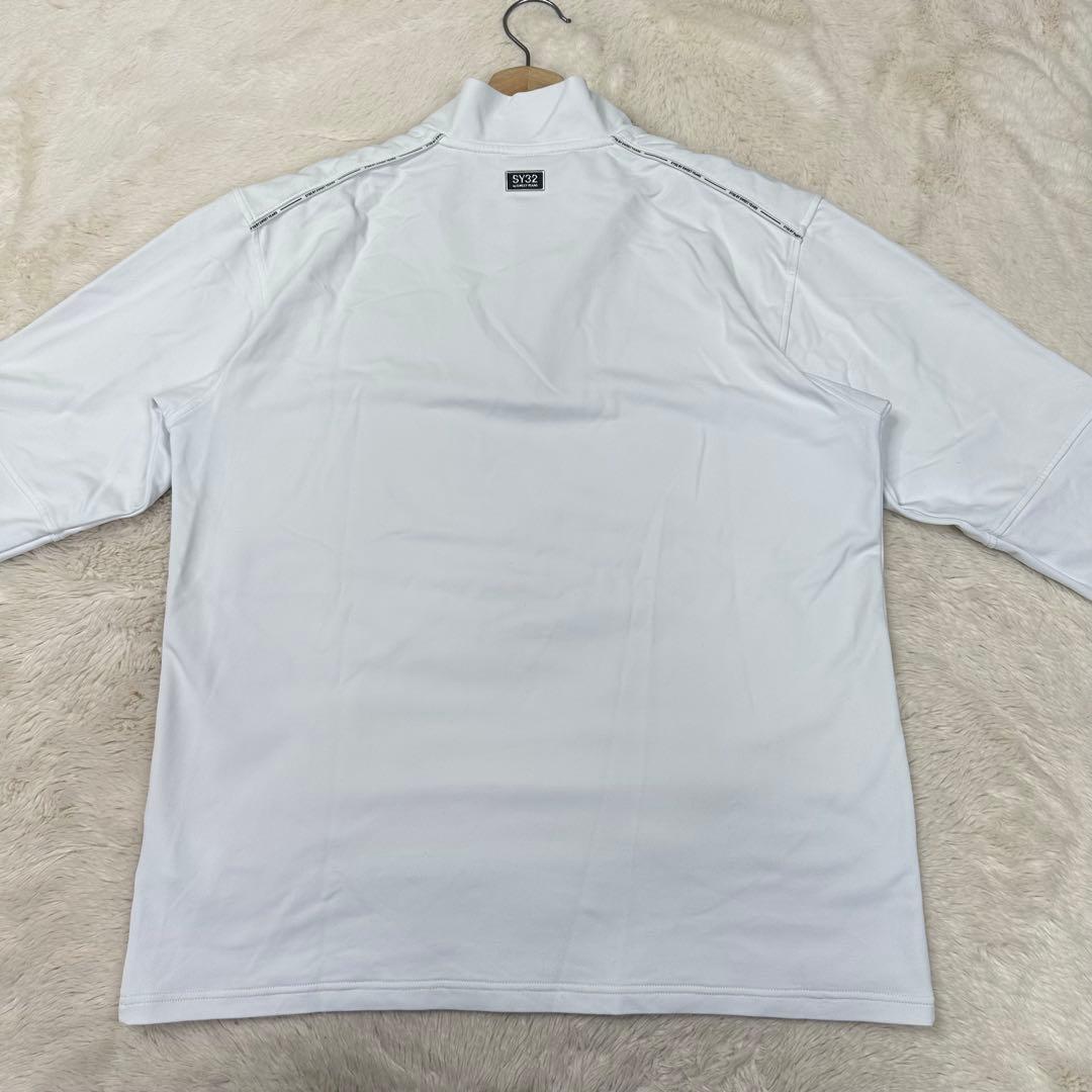 ✨美品✨SY32ゴルフ ハーフジップシャツ L ビッグロゴ 伸縮性 モックネック