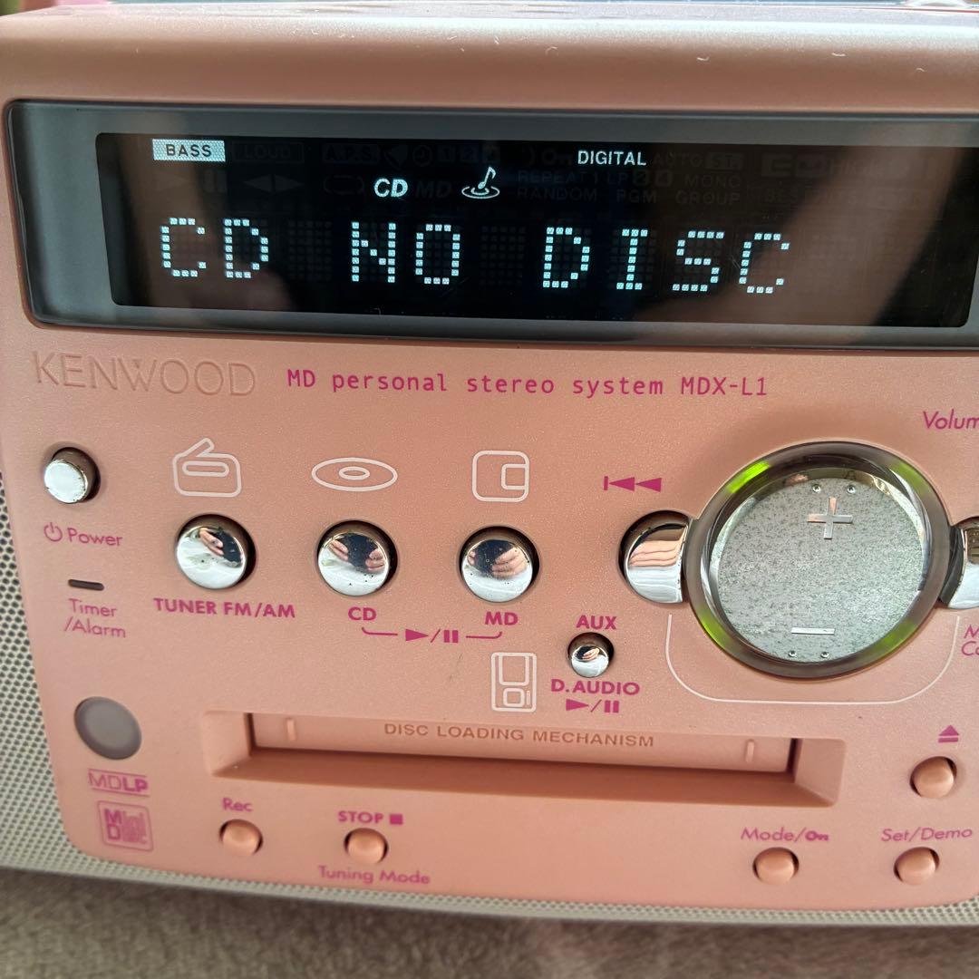 KENWOOD MDX-L1 ケンウッド　MDパーソナルステレオシステム　ピンク