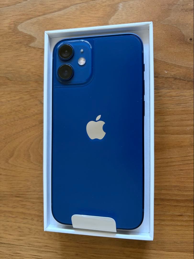 美品 iPhone 12 mini ブルー 64G 付属品未使用 箱、おまけ付き
