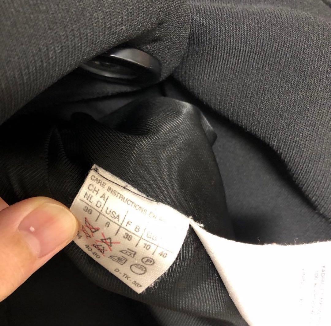 MaxMara ブラック ダブルブレストピーコート