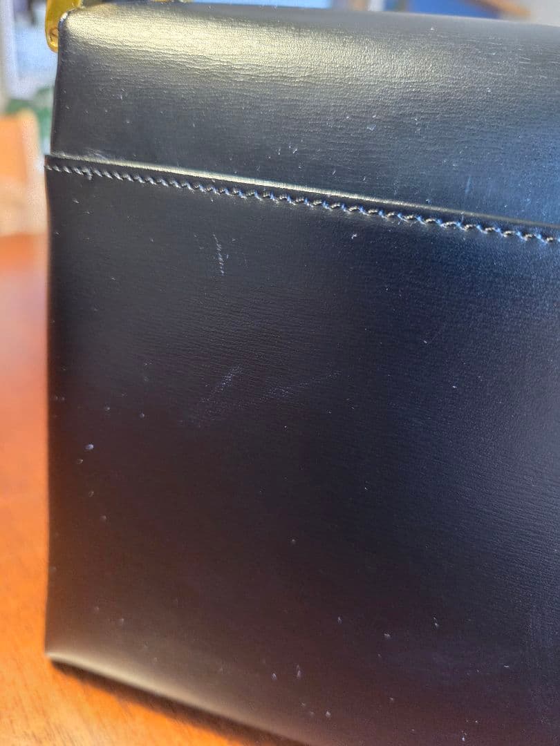 WAKO 銀座和光 ターンロック フォーマルバッグ ハンドバッグ 革 黒