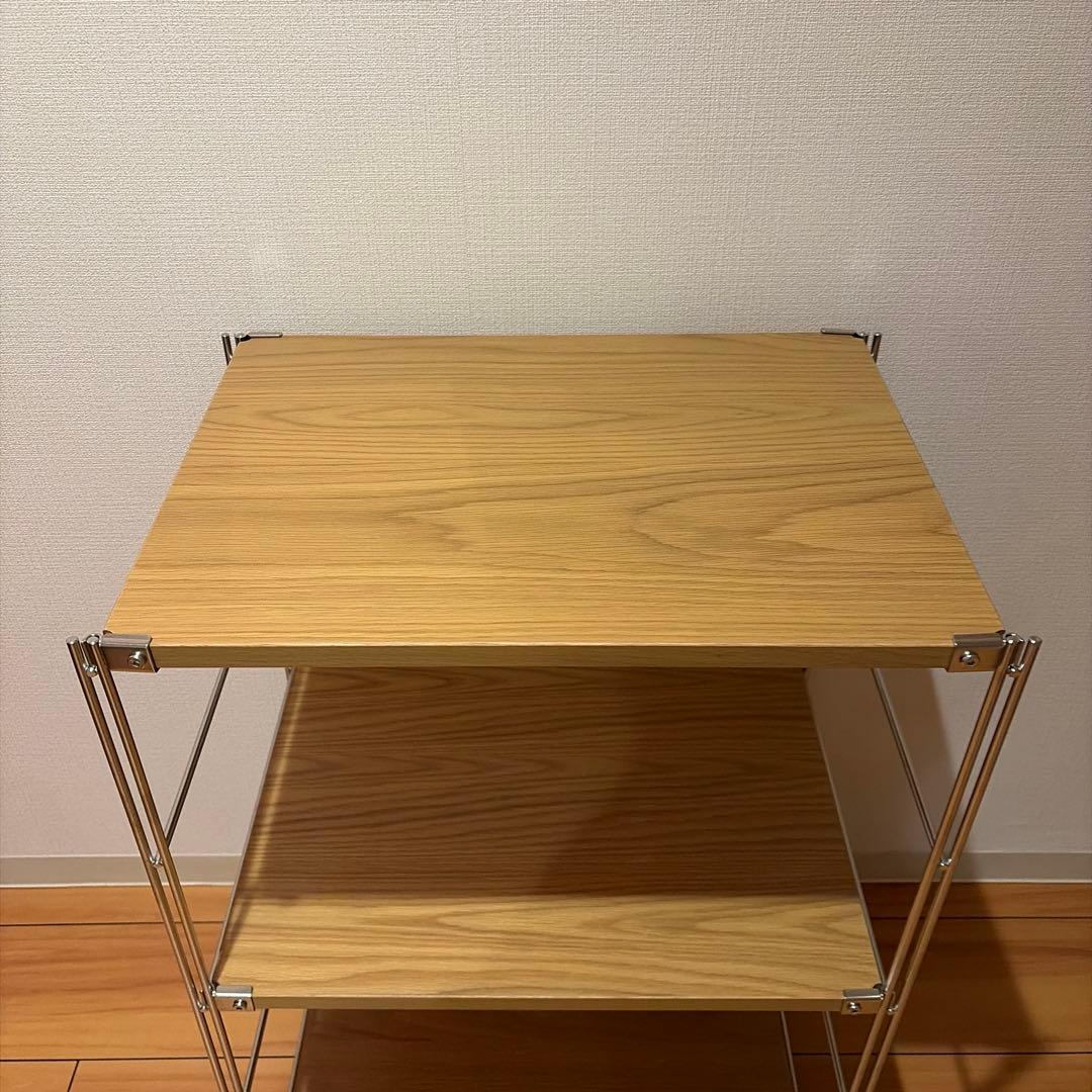 無印良品 ステンレスユニットシェルフ 小 オーク材棚セット
