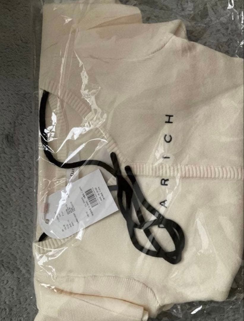 Darich ウエストオープンリボンデザインニットミニワンピース アイボリー F