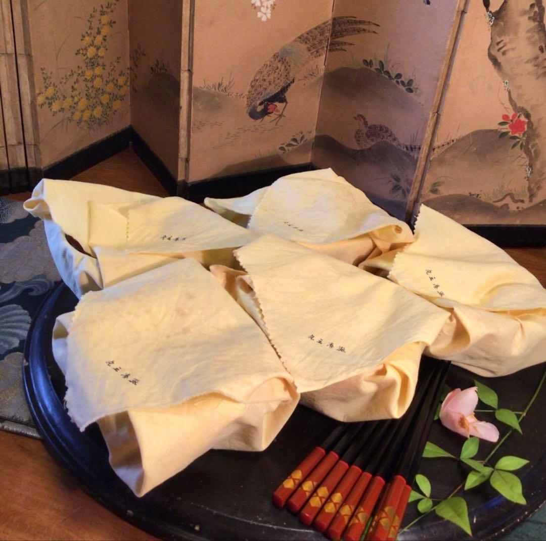 A1062 木製漆器　懐石道具　秀衡塗　椀　（丸三漆器）5客箸　5膳　揃え