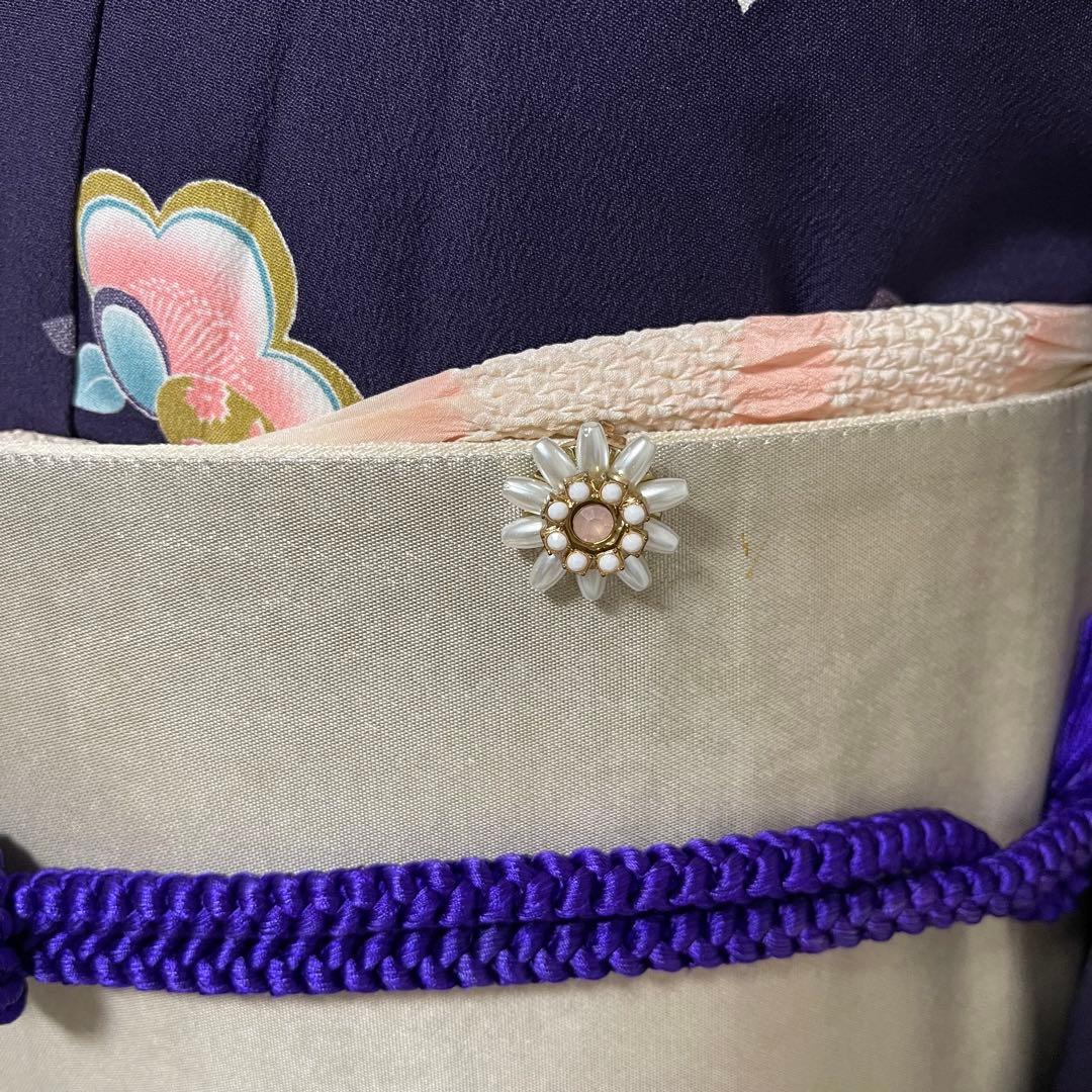 k225 飛び柄小紋 洗える着物 小紋 フルセット 身丈161裄丈68ゆったり