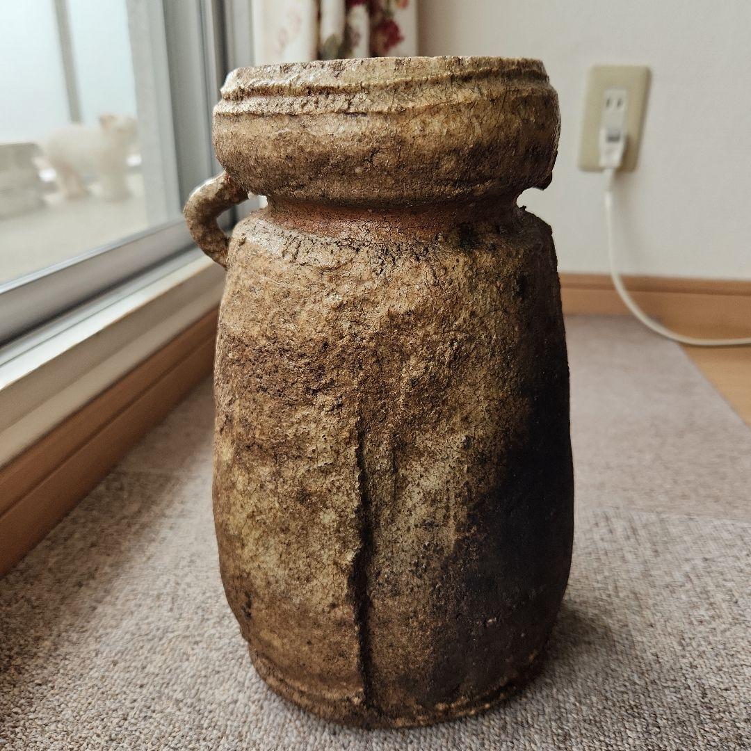 古片耳付き伊賀花入れ