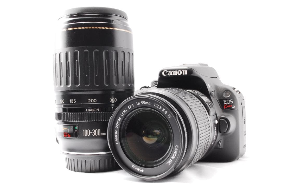 キャノン kiss X7⭐ダブルレンズセット⭐超望遠レンズ⭐カメラバッグ付