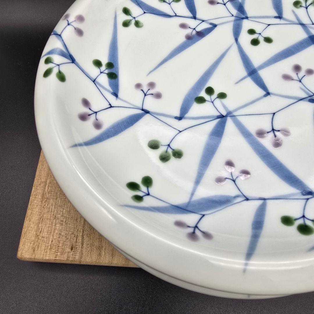 有田焼 源右衛門窯 染錦秋草絵 銘々皿5客揃