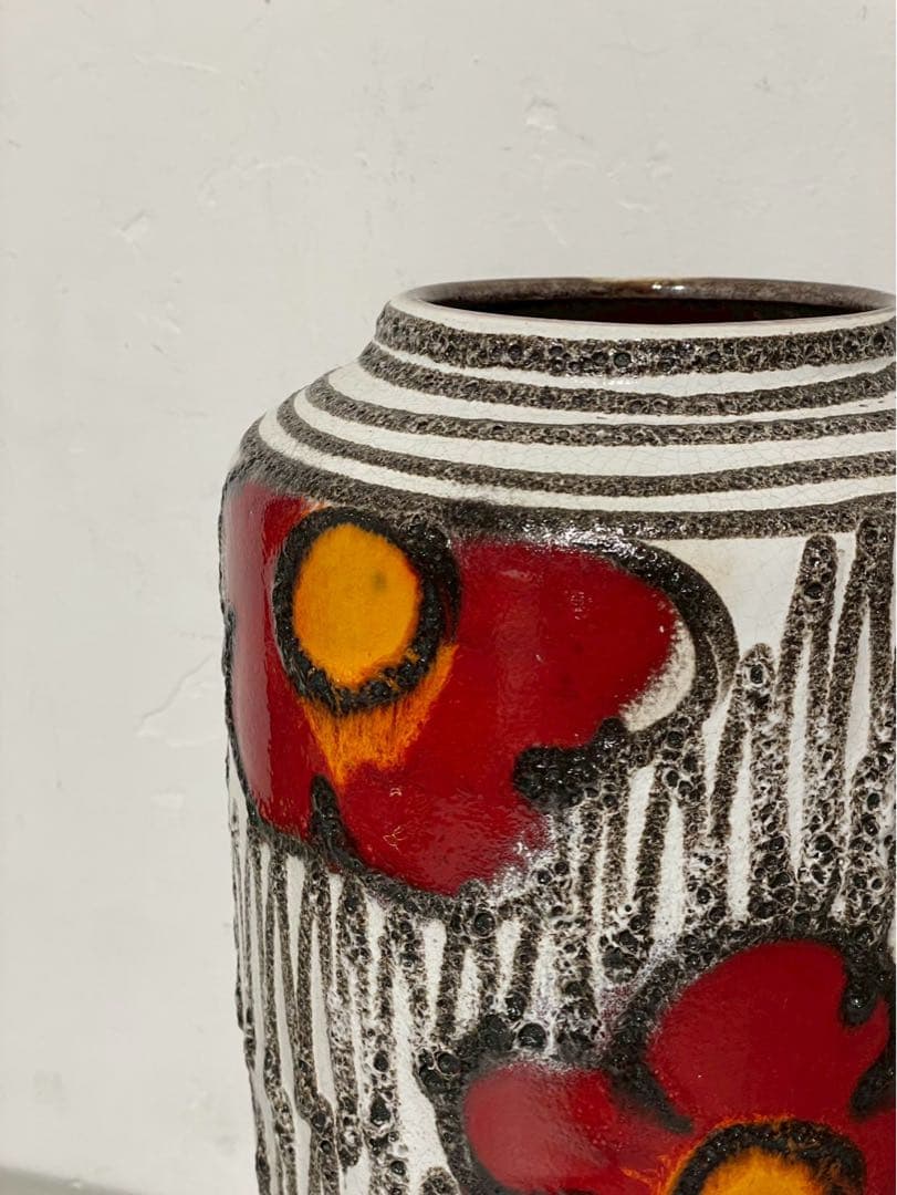 西ドイツ製 Fat Lava アンティーク フラワーベース 花瓶 517-38