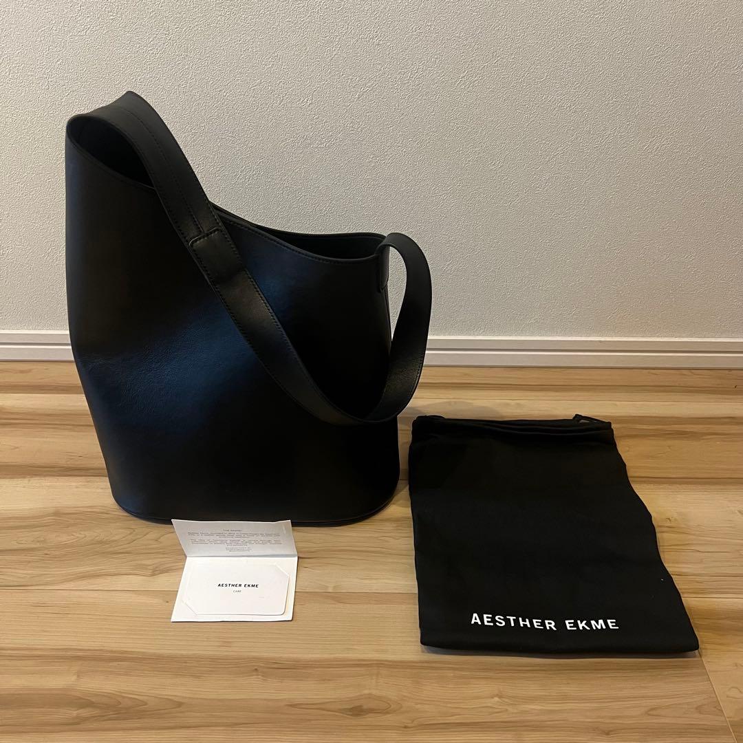 バッグ AESTHER EKME Lune Large leather tote bag