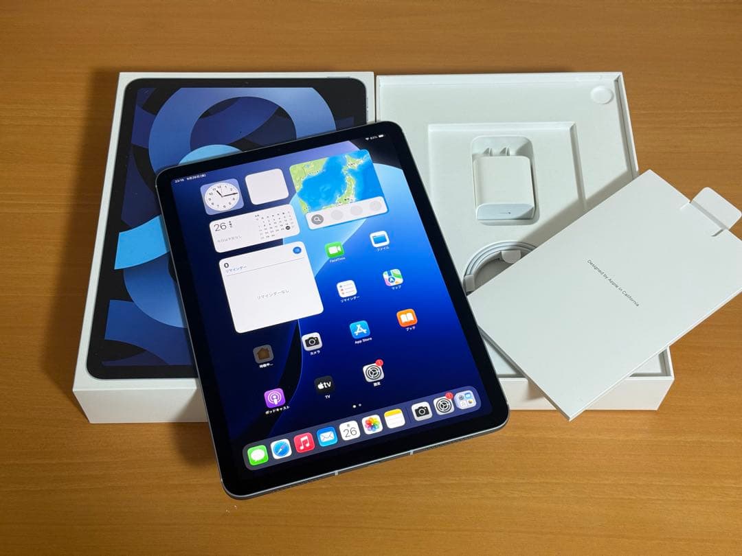 iPad Air 4世代 64GB セルラー +WiFi スカイブルー 100%