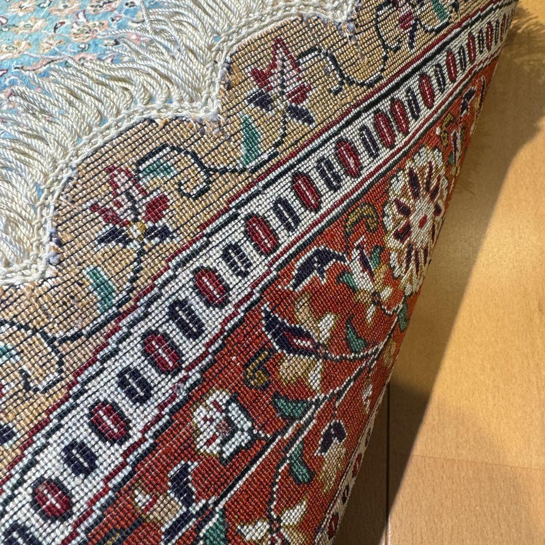 ペルシャ絨毯 コム産 純シルク 手織り 150×95cm