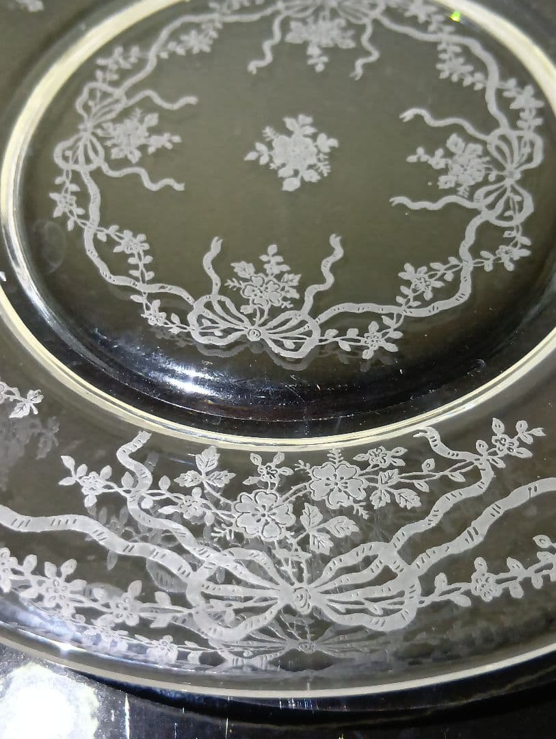 フォストリア　ガラスプレート リボンガーランド　2枚