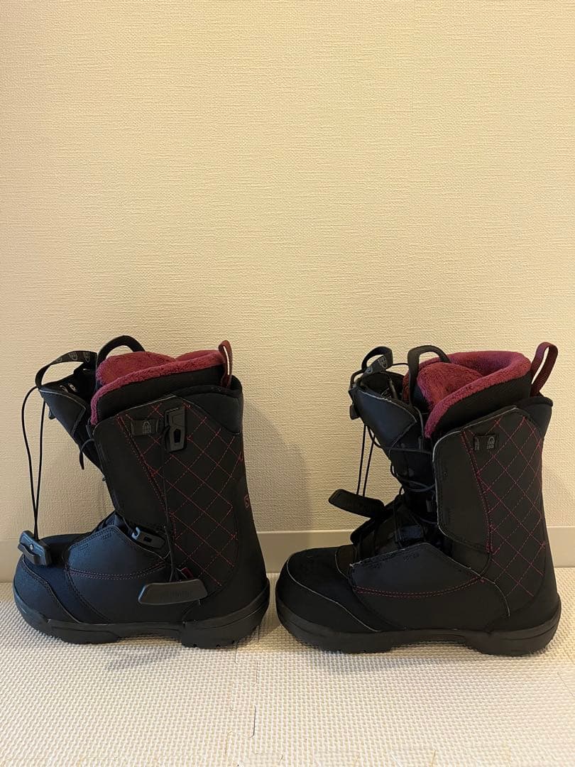 Salomon レディース スノーボードブーツ ブラック/パープル