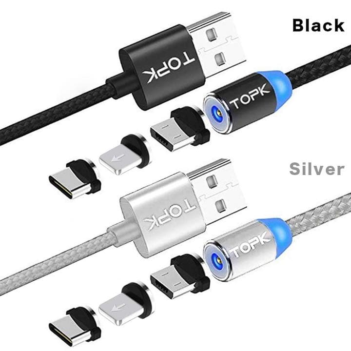 ライトニングケーブル マグネット式 micro iPhone typeC 充電用