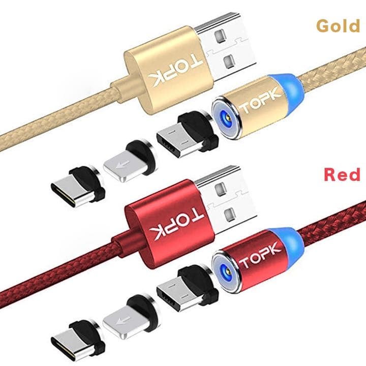 ライトニングケーブル マグネット式 micro iPhone typeC 充電用