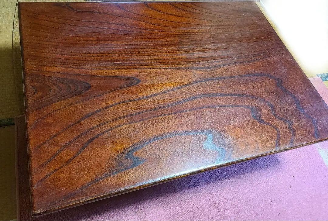 桜一枚板テーブル　1970年頃アンティーク　昭和レトロ