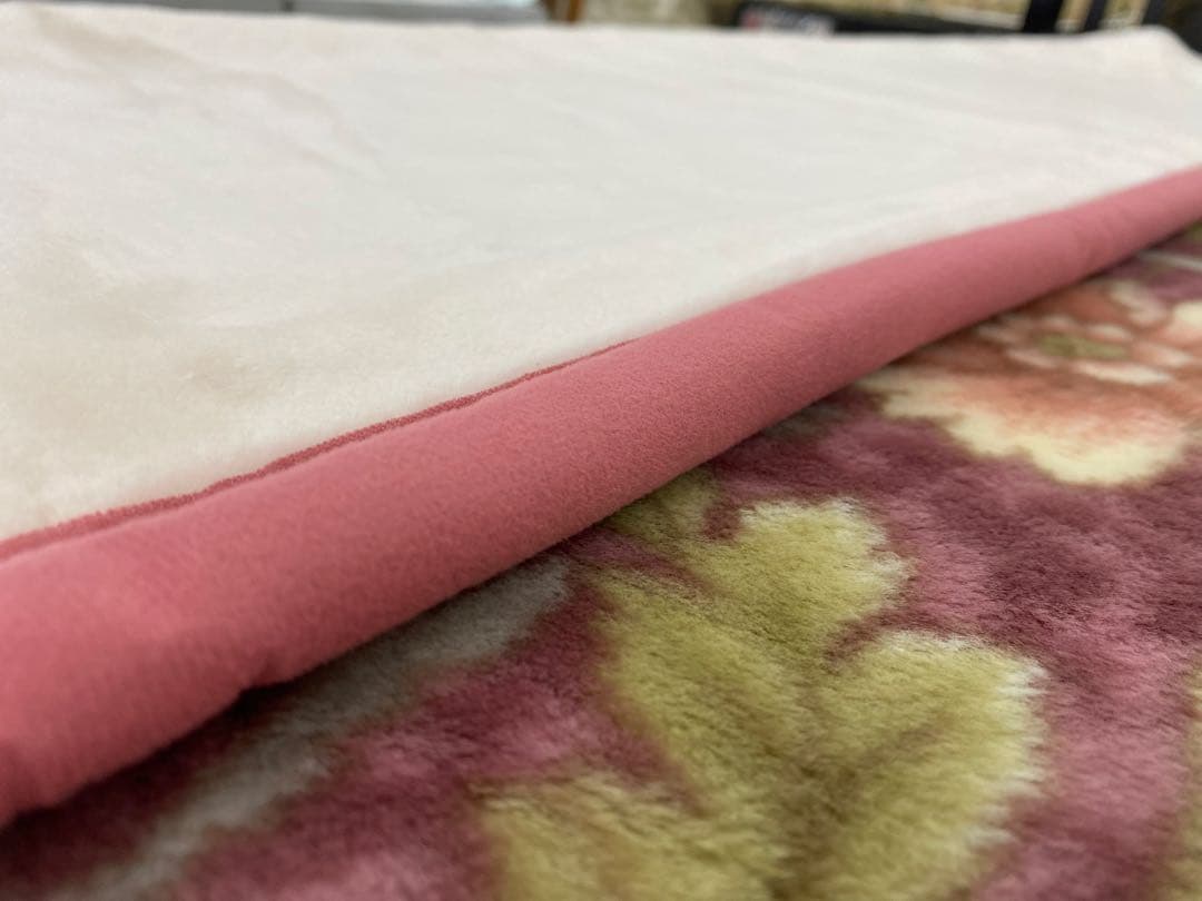 【B格品】ムートン調　日本製2枚合わせアクリル毛布・シングル１４０×２００㎝