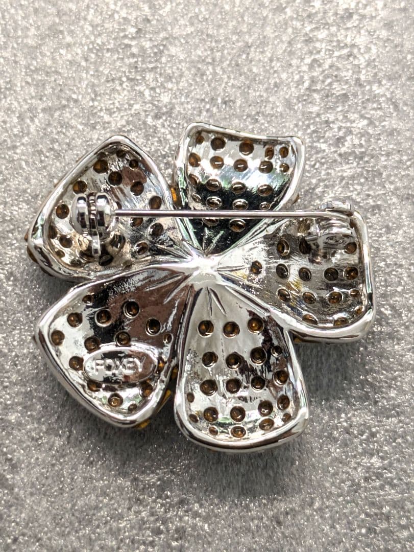 FOXEY フォクシー ブローチ FLEUR フルール クリア 花 フラワー