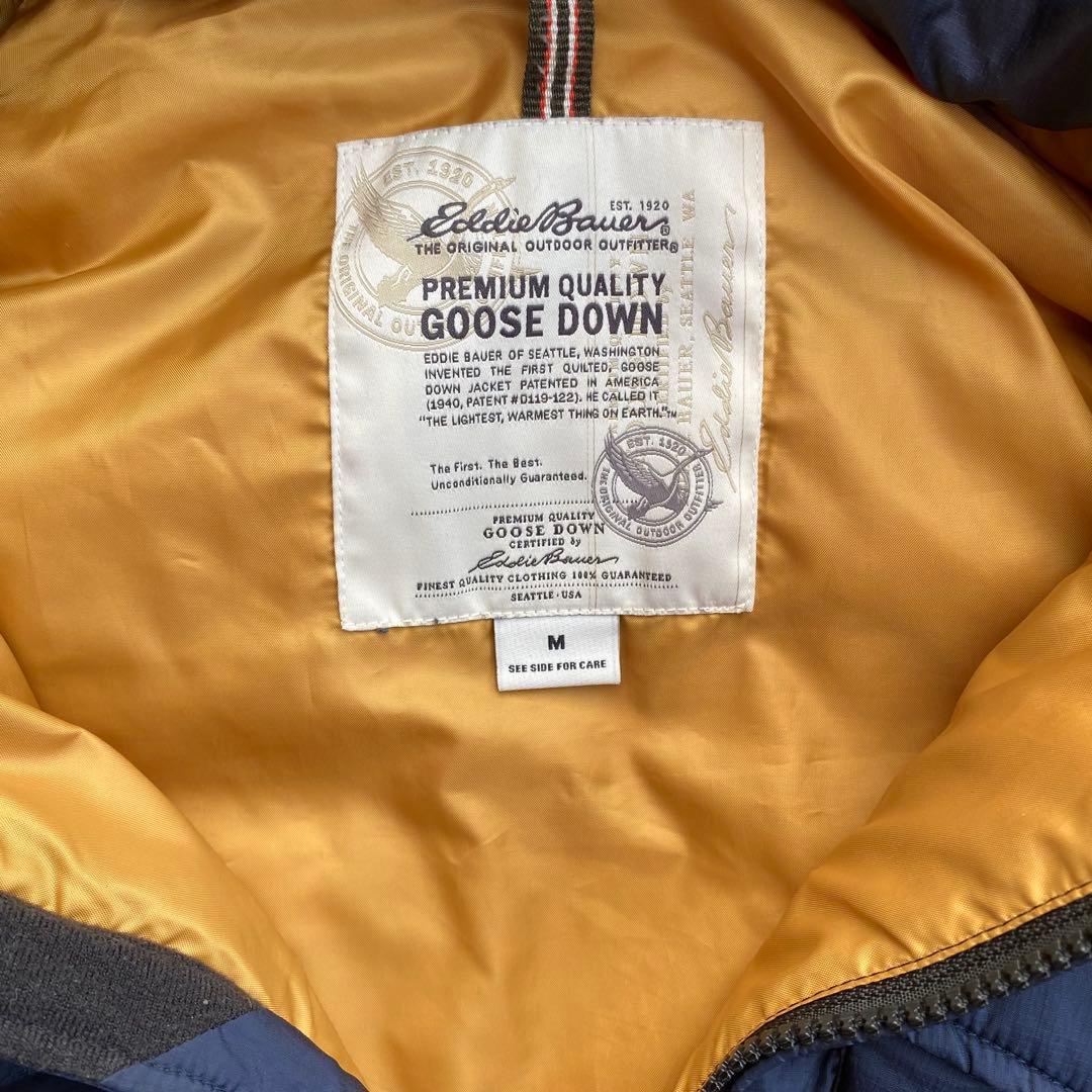 00's エディーバウアー パファージャケット グース ダウン ネイビー テック